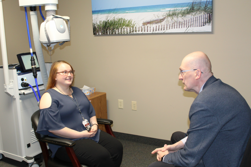 Doctor talking to patient