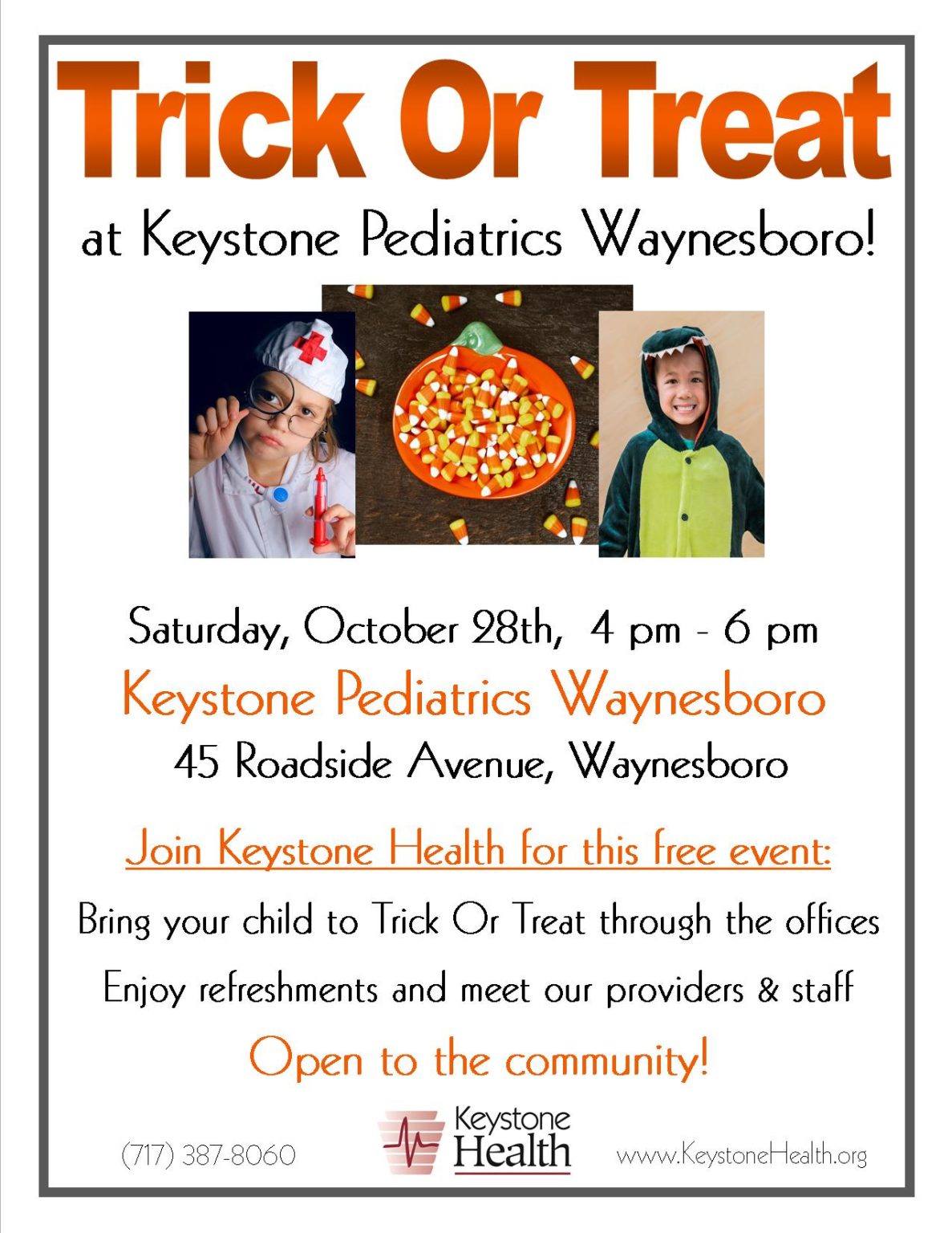 Keystone Pediatrics Waynesboro Trick or Treat Event