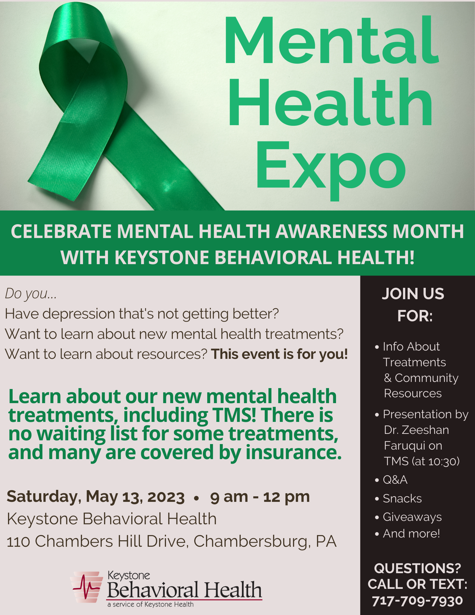Mental Health Expo flyer