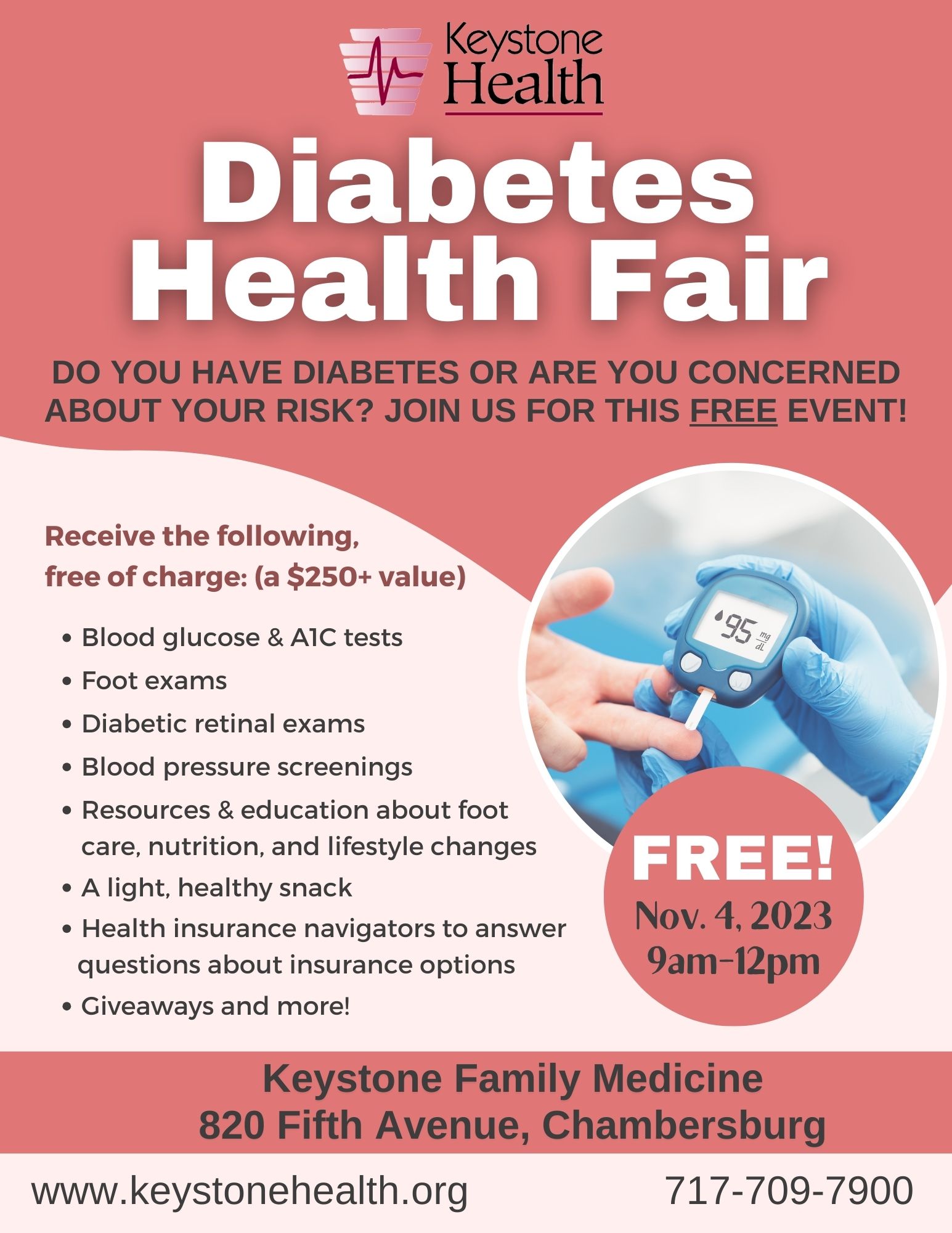 Diabetes Health Fair flyer